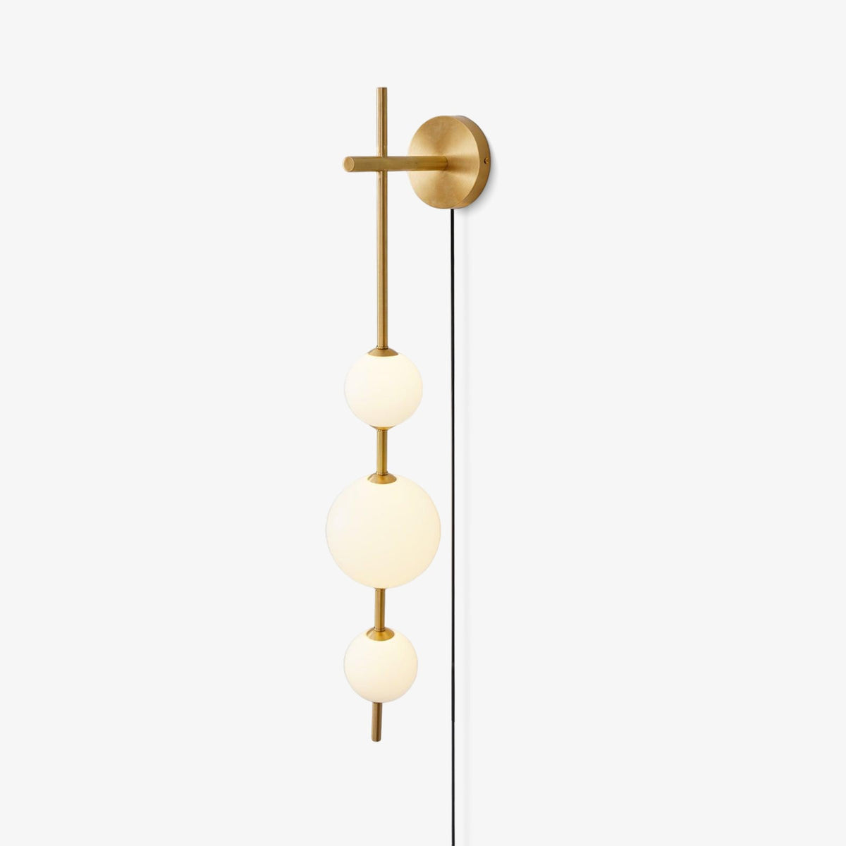 Vertical Globe Plug - in Wall Lamp