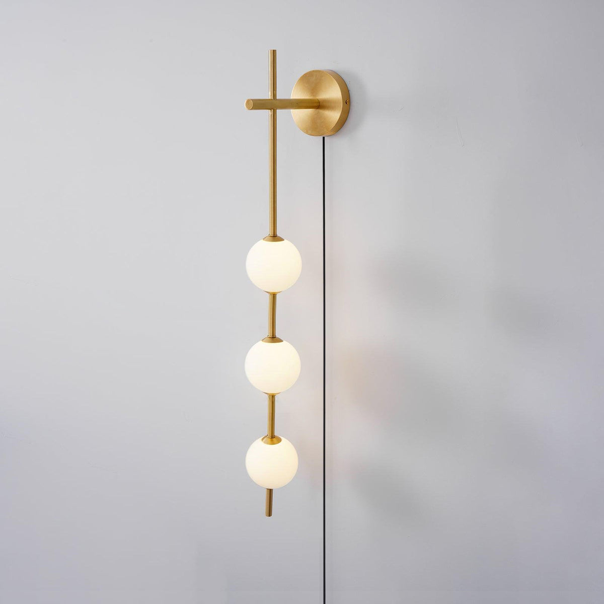 Vertical Globe Plug - in Wall Lamp