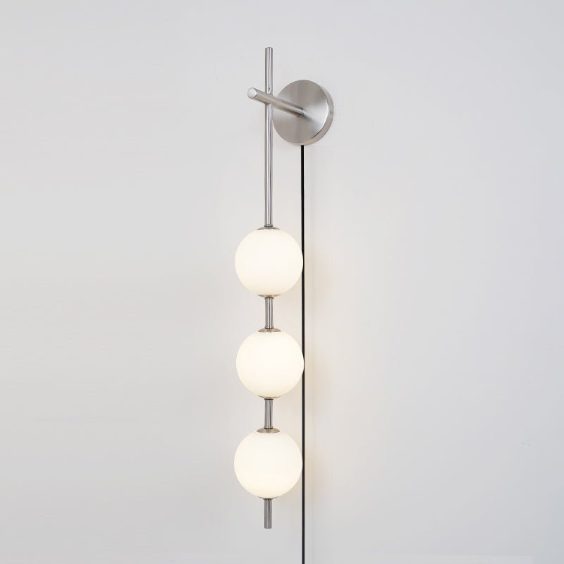 Vertical Globe Plug - in Wall Lamp