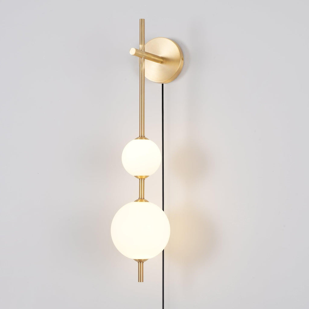 Vertical Globe Plug - in Wall Lamp