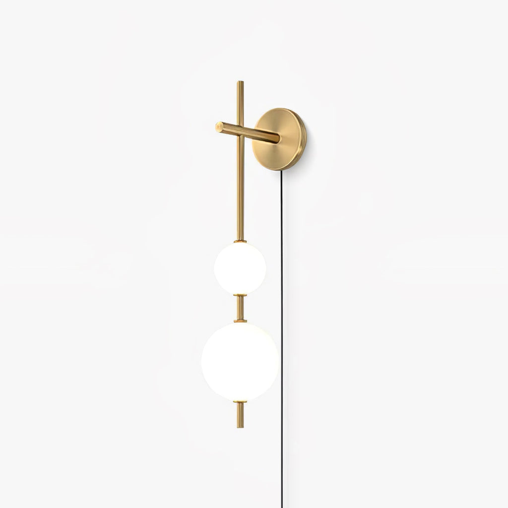 Vertical Globe Plug - in Wall Lamp