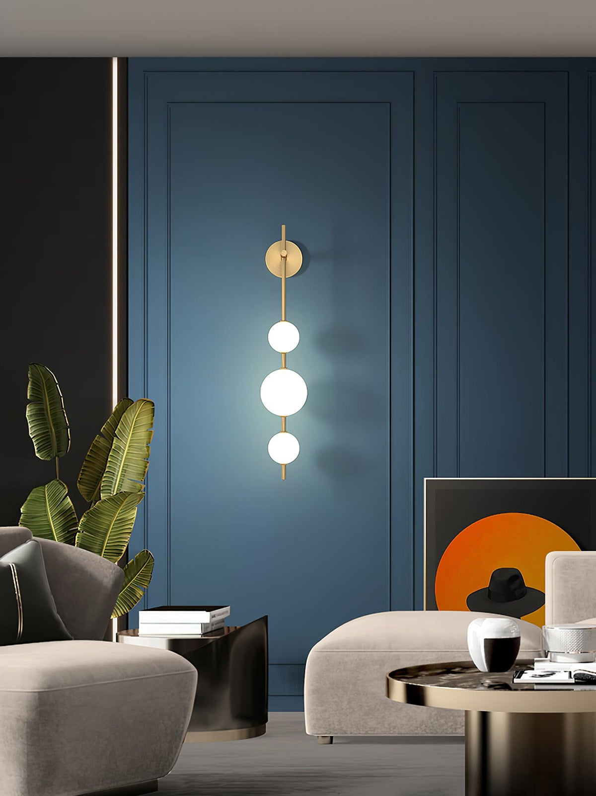 Vertical Globe Plug - in Wall Lamp