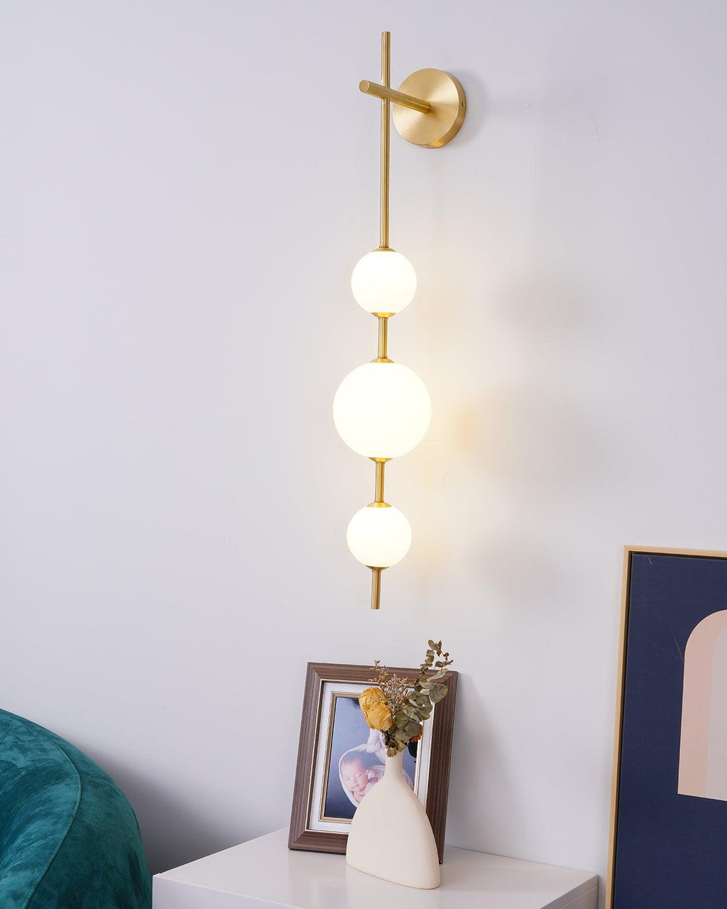 Vertical Globe Plug - in Wall Lamp