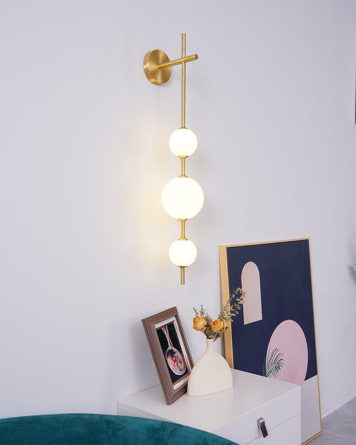 Vertical Globe Plug - in Wall Lamp
