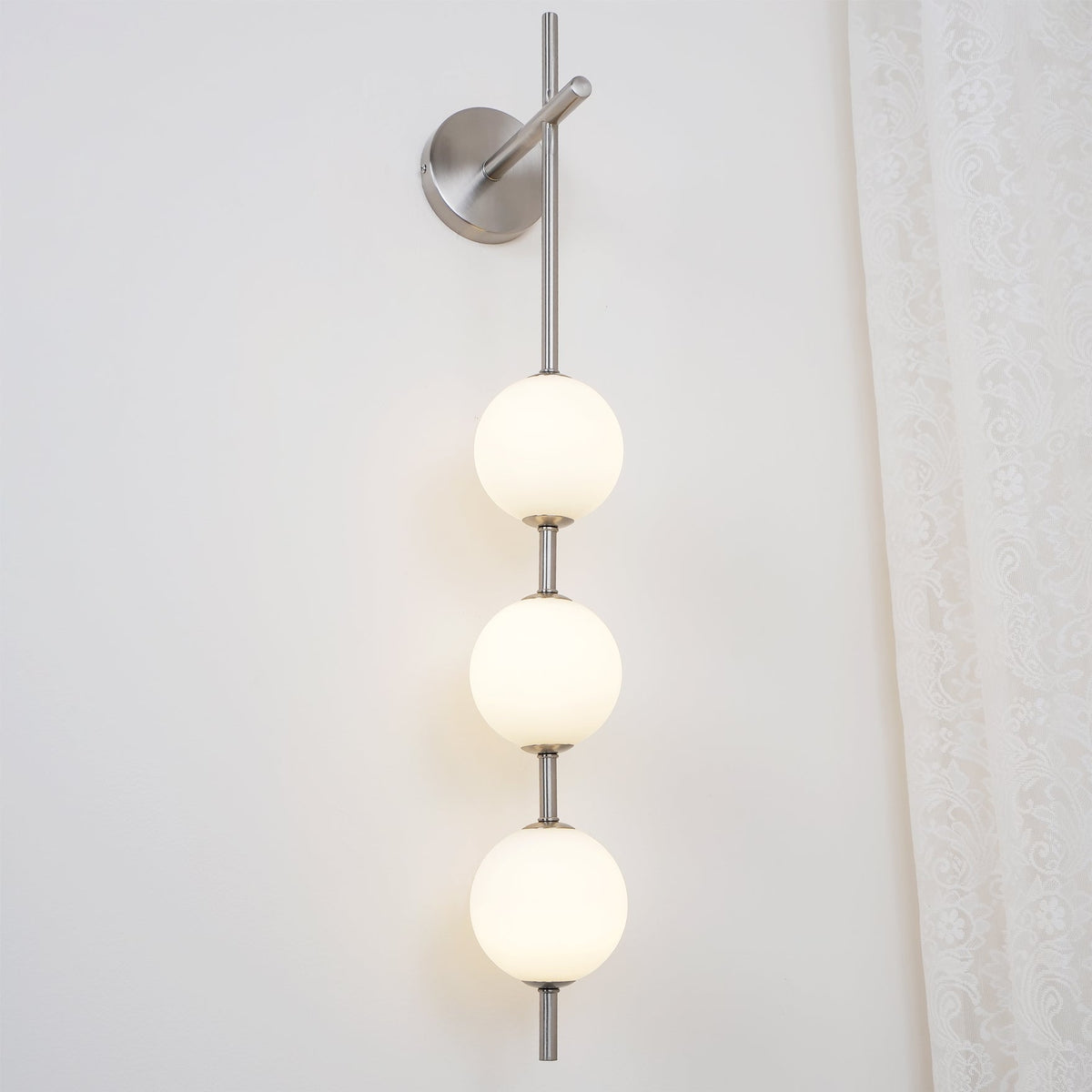 Vertical Globe Plug - in Wall Lamp