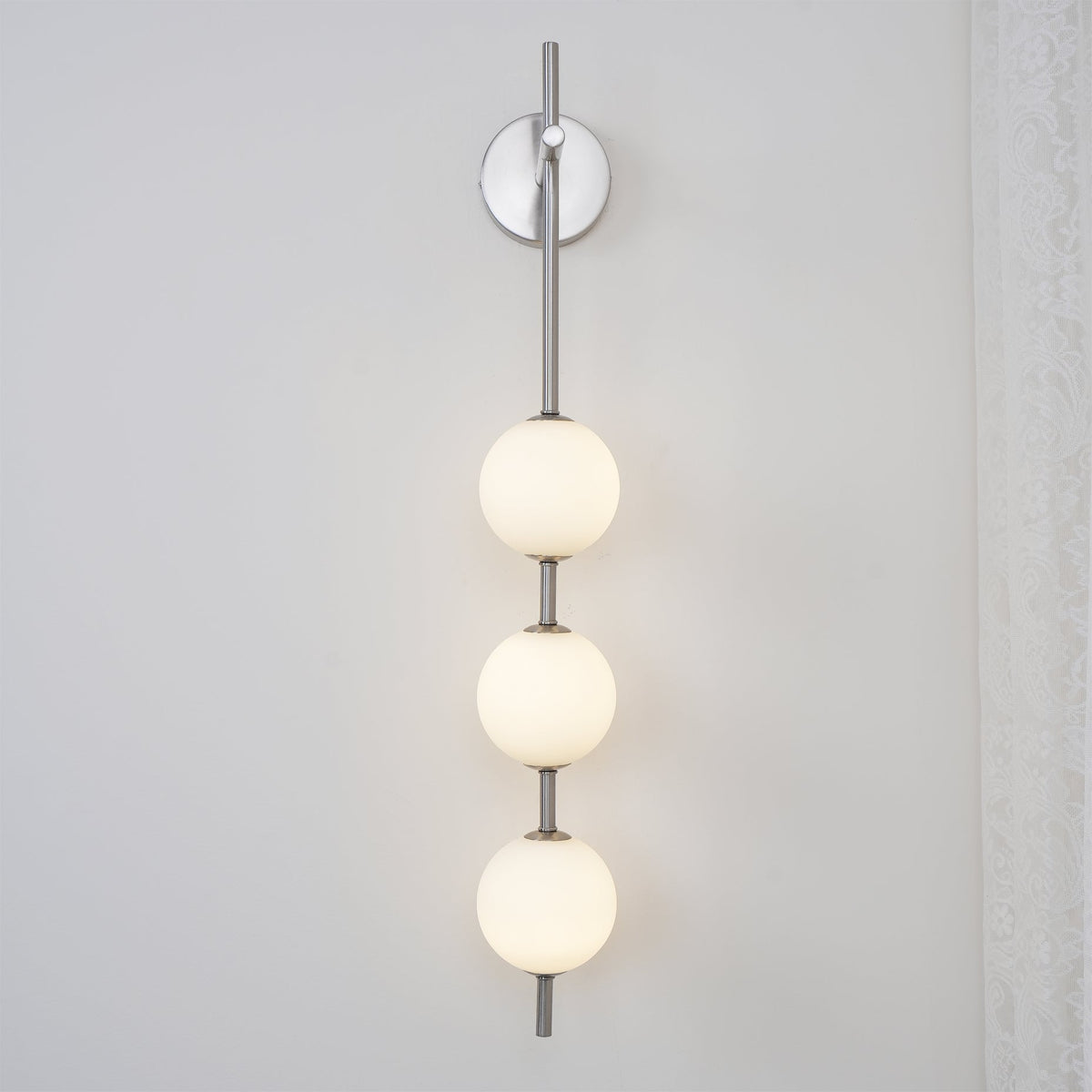 Vertical Globe Plug - in Wall Lamp