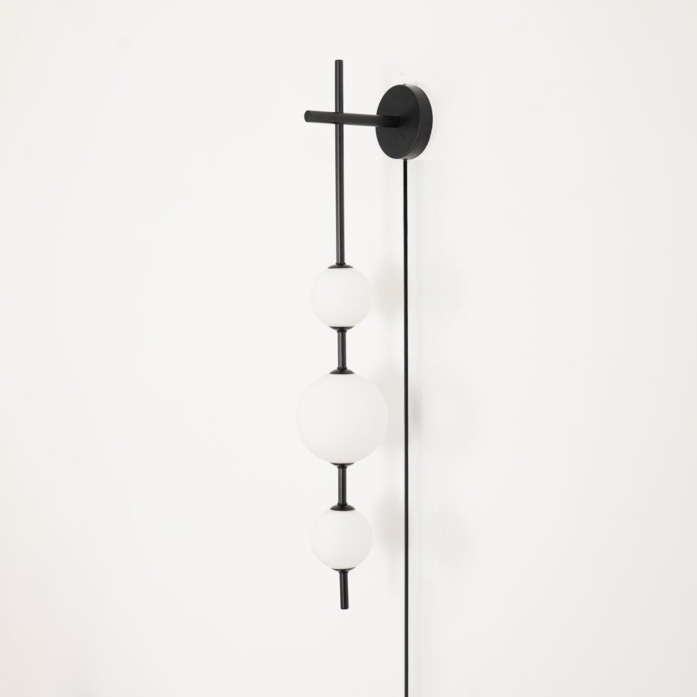 Vertical Globe Plug - in Wall Lamp