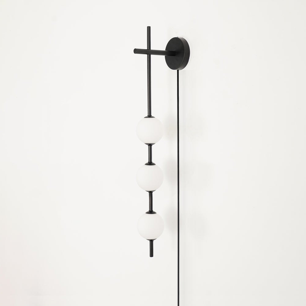 Vertical Globe Plug - in Wall Lamp
