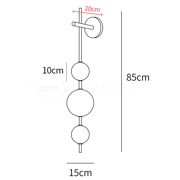 Vertical Globe Wall Lamp