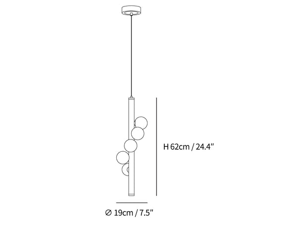 Vertical Orb Timber Pendant Lamp