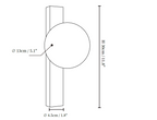 Vertical Travertine Wall Sconce