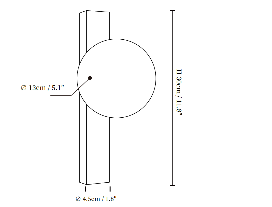 Vertical Travertine Wall Sconce