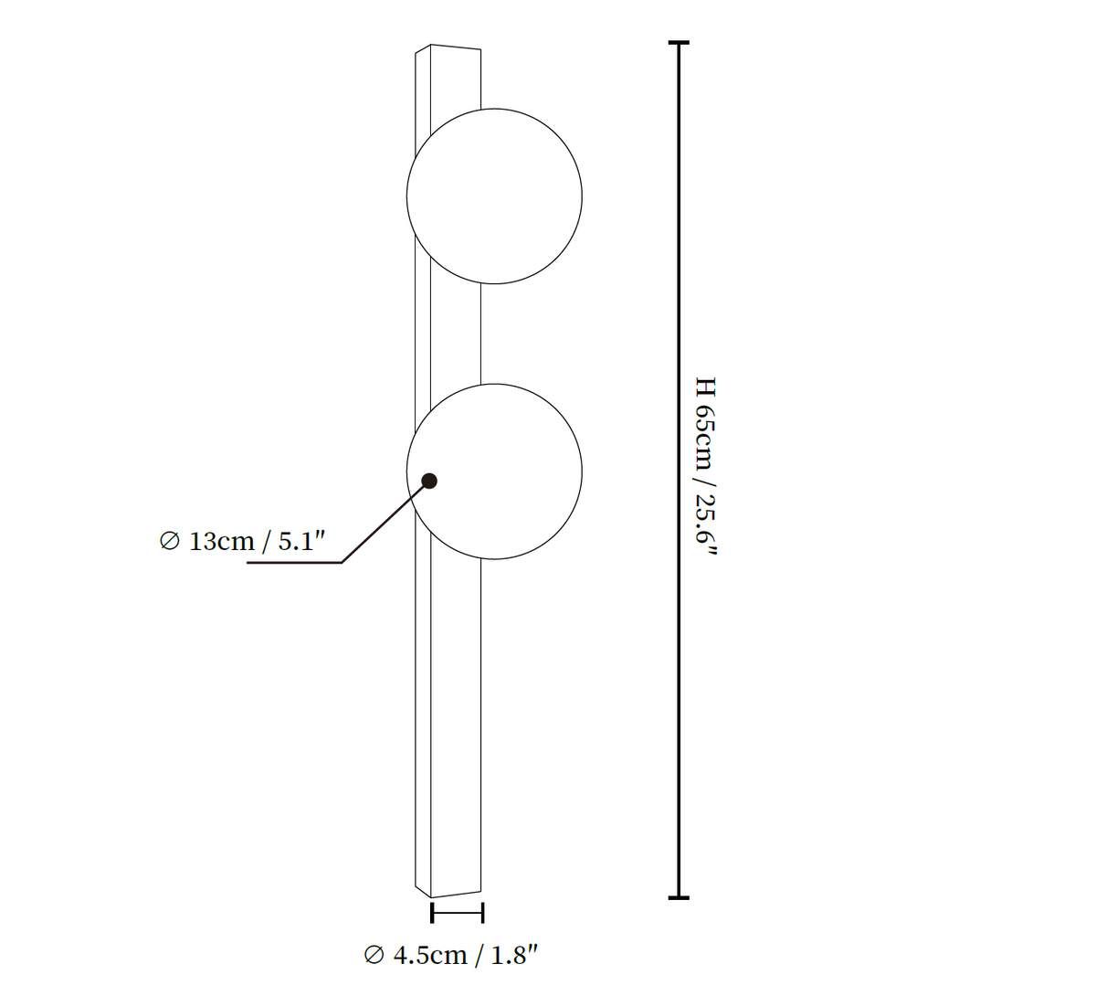Vertical Travertine Wall Sconce