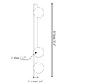 Vertical Travertine Wall Sconce