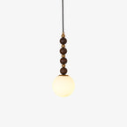 Vertical Walnut Balls Pendant Lamp