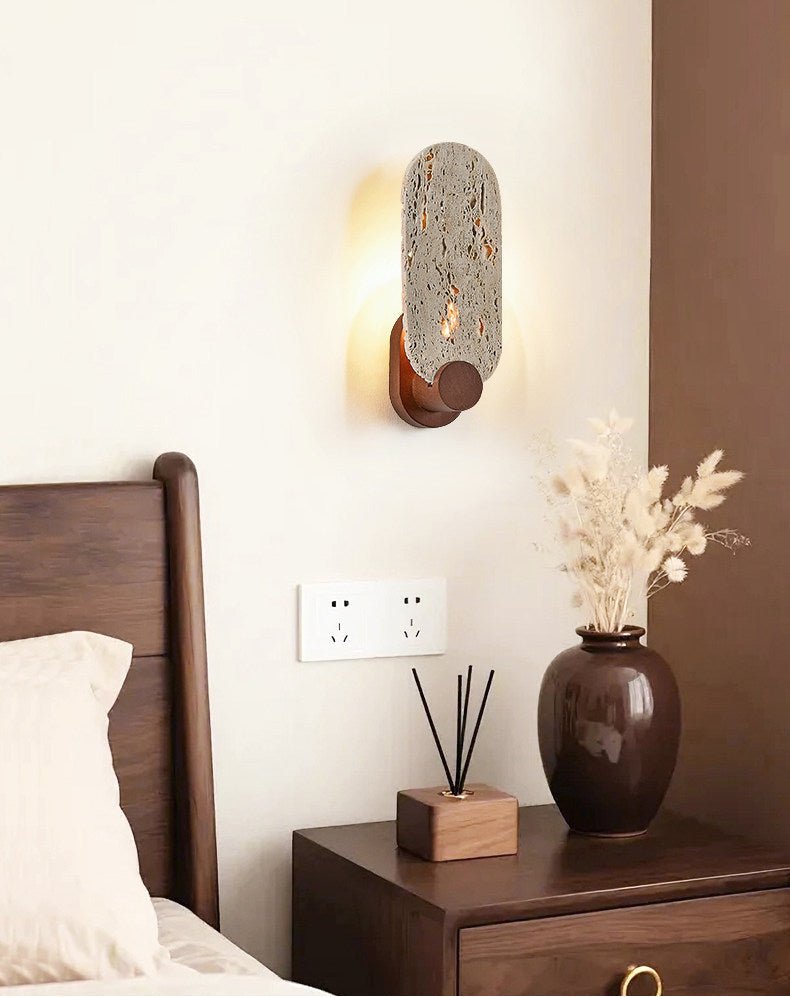 Vesper Travertine Wall Light