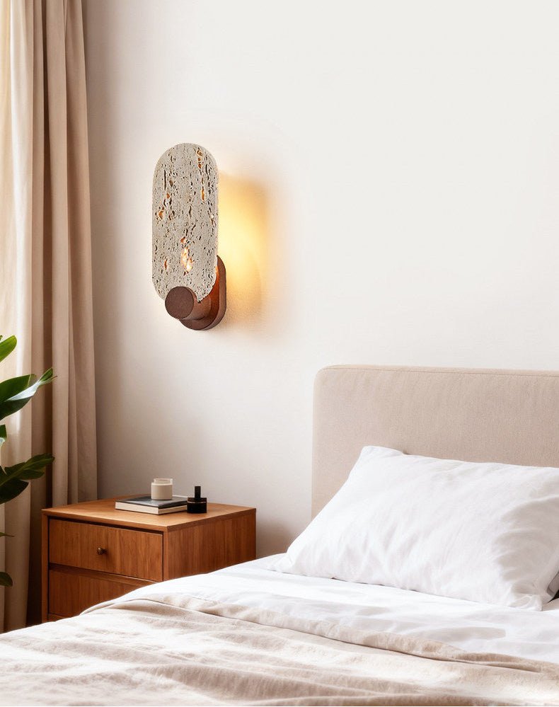 Vesper Travertine Wall Light