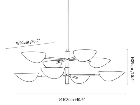Vespera Brass Chandelier