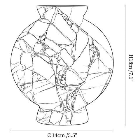 Vetra Noir Marble Vase