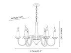 Veyra Travertine Candle Chandelier