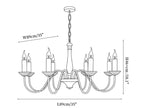 Veyra Travertine Candle Chandelier