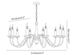 Veyra Travertine Candle Chandelier