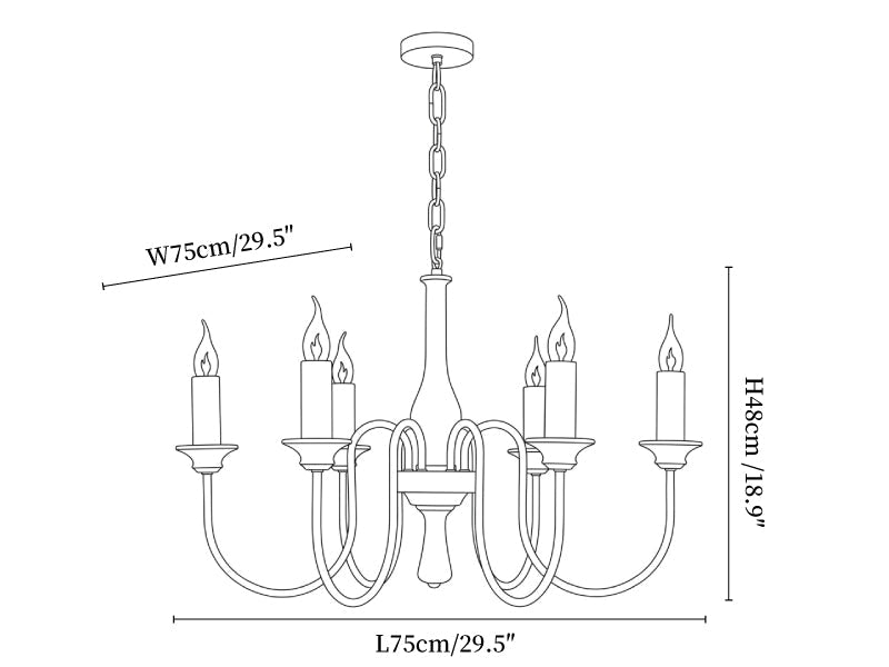 Veyrane Travertine Chandelier