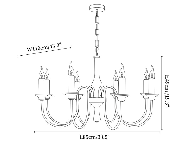 Veyrane Travertine Chandelier