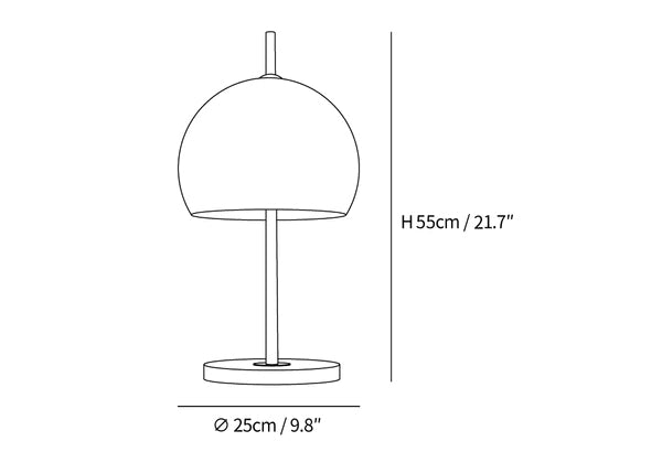 Mushroom Bauhaus Table Lamp
