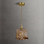 Vintage Brown Glass Pendant Light