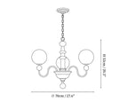 Vintage Curved Sphere Chandelier