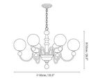 Vintage Curved Sphere Chandelier