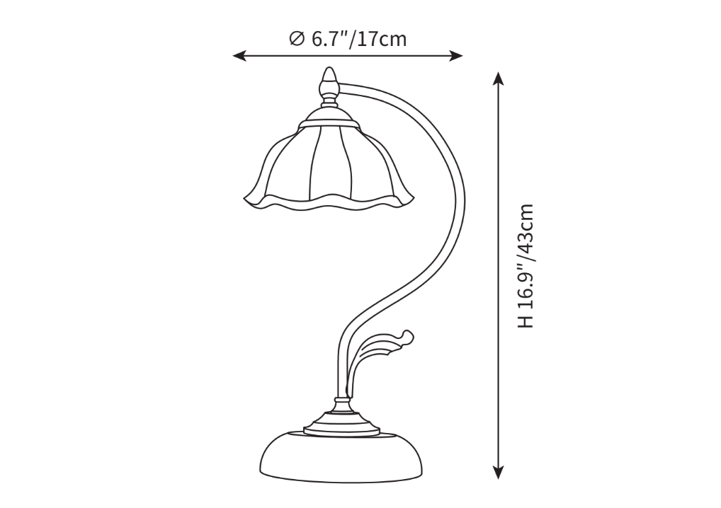 Vintage Laiton Table Lamp