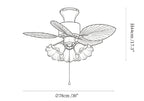 Vintage Leaf Ceiling Fan Light