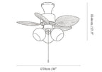 Vintage Leaf Ceiling Fan Light