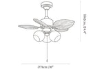 Vintage Leaf Ceiling Fan Light