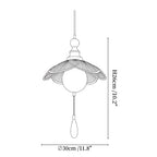 Vintage Pleated Petal Pendant Light
