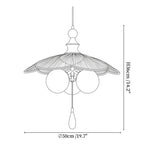 Vintage Pleated Petal Pendant Light