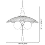 Vintage Pleated Petal Pendant Light