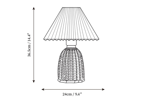 Vintage Pleated Table Lamp