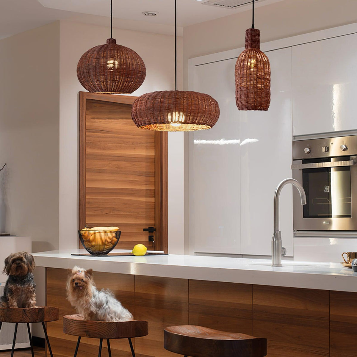 Vintage Rattan Pendant Lamp