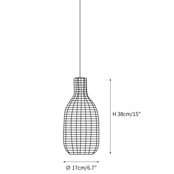 Vintage Rattan Pendant Lamp