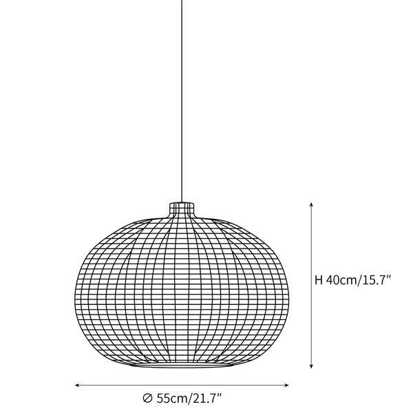 Vintage Rattan Pendant Lamp