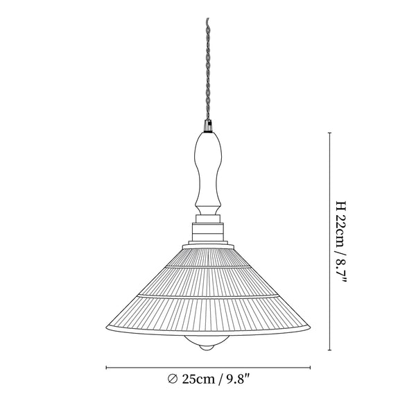 Vintage Ripple Pendant Lamp