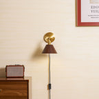 Vintage Wood Plug - in Wall Lamp