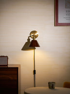 Vintage Wood Plug - in Wall Lamp