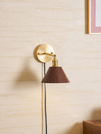 Vintage Wood Plug - in Wall Lamp