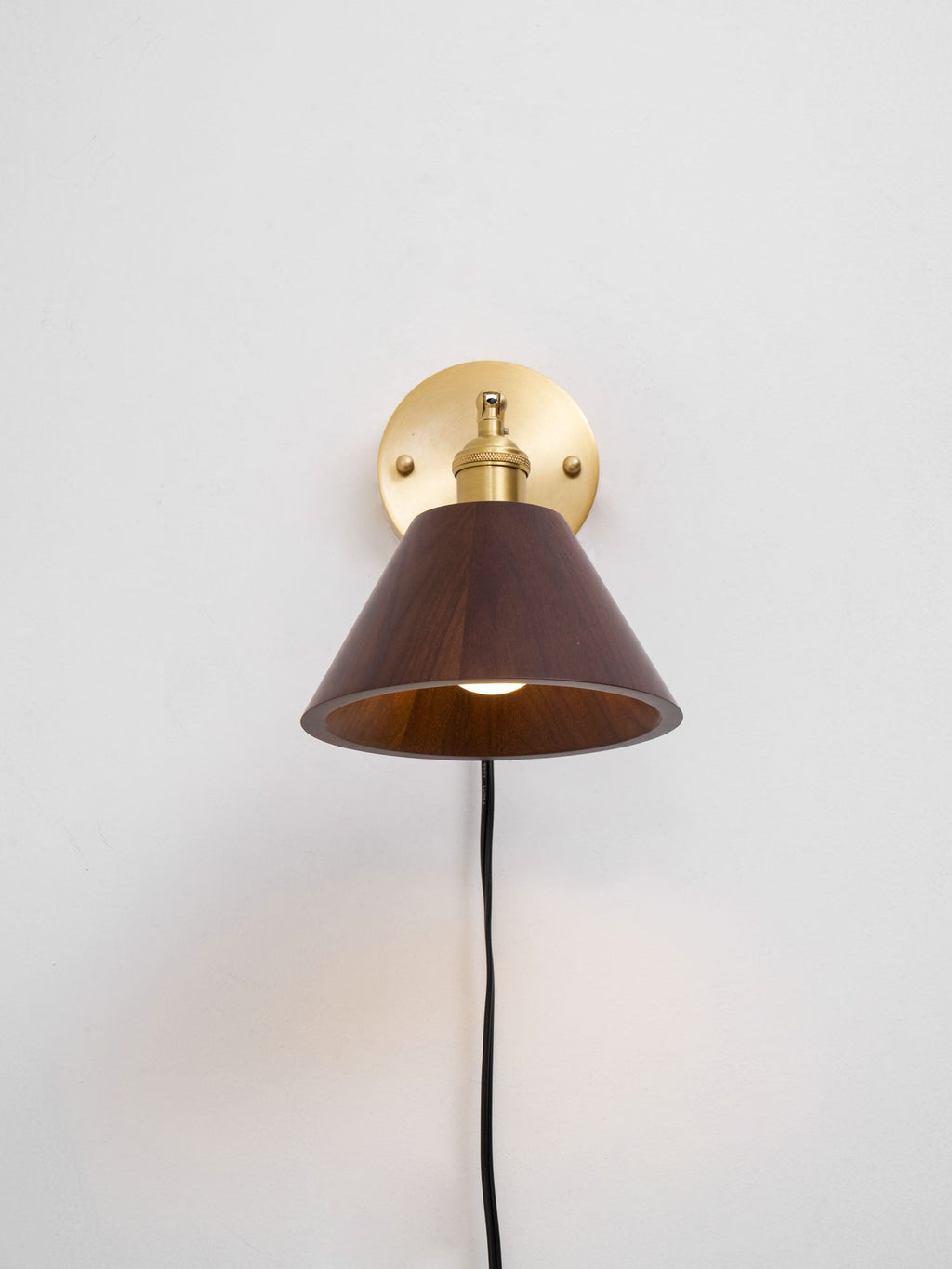 Vintage Wood Plug - in Wall Lamp