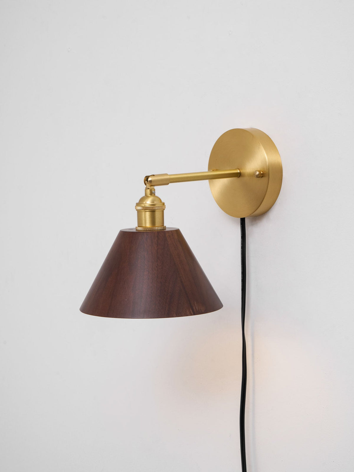 Vintage Wood Plug - in Wall Lamp