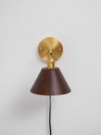 Vintage Wood Plug - in Wall Lamp